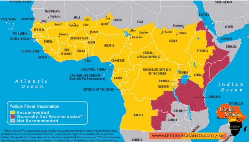 Yellow Fever Risk Countries