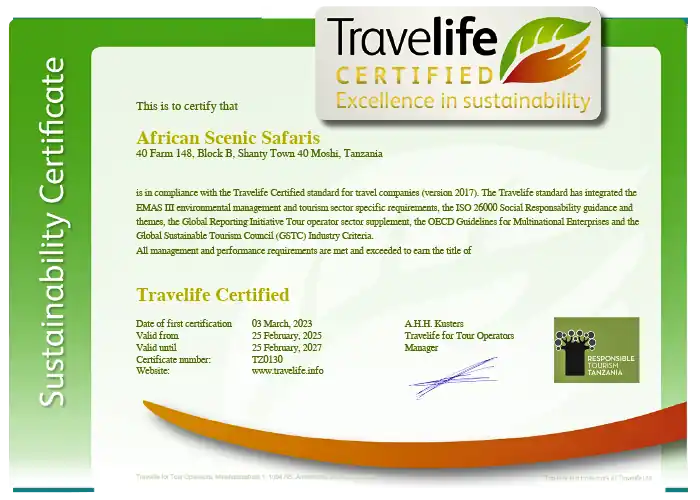 Travelife certified